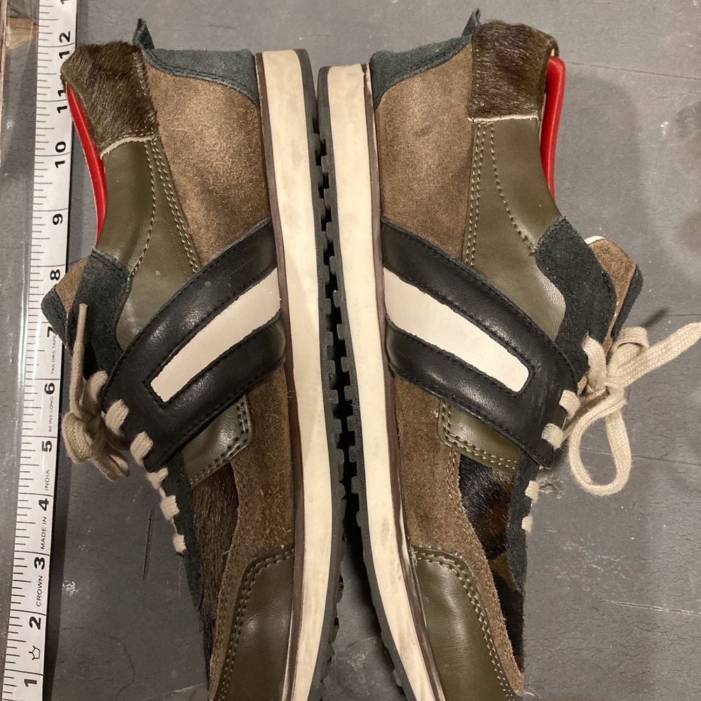Zara Olive and Red Sneakers